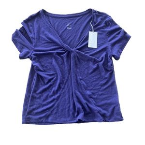 Target A New Day Twist Front Linen T-Shirt L